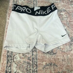 white nike pros